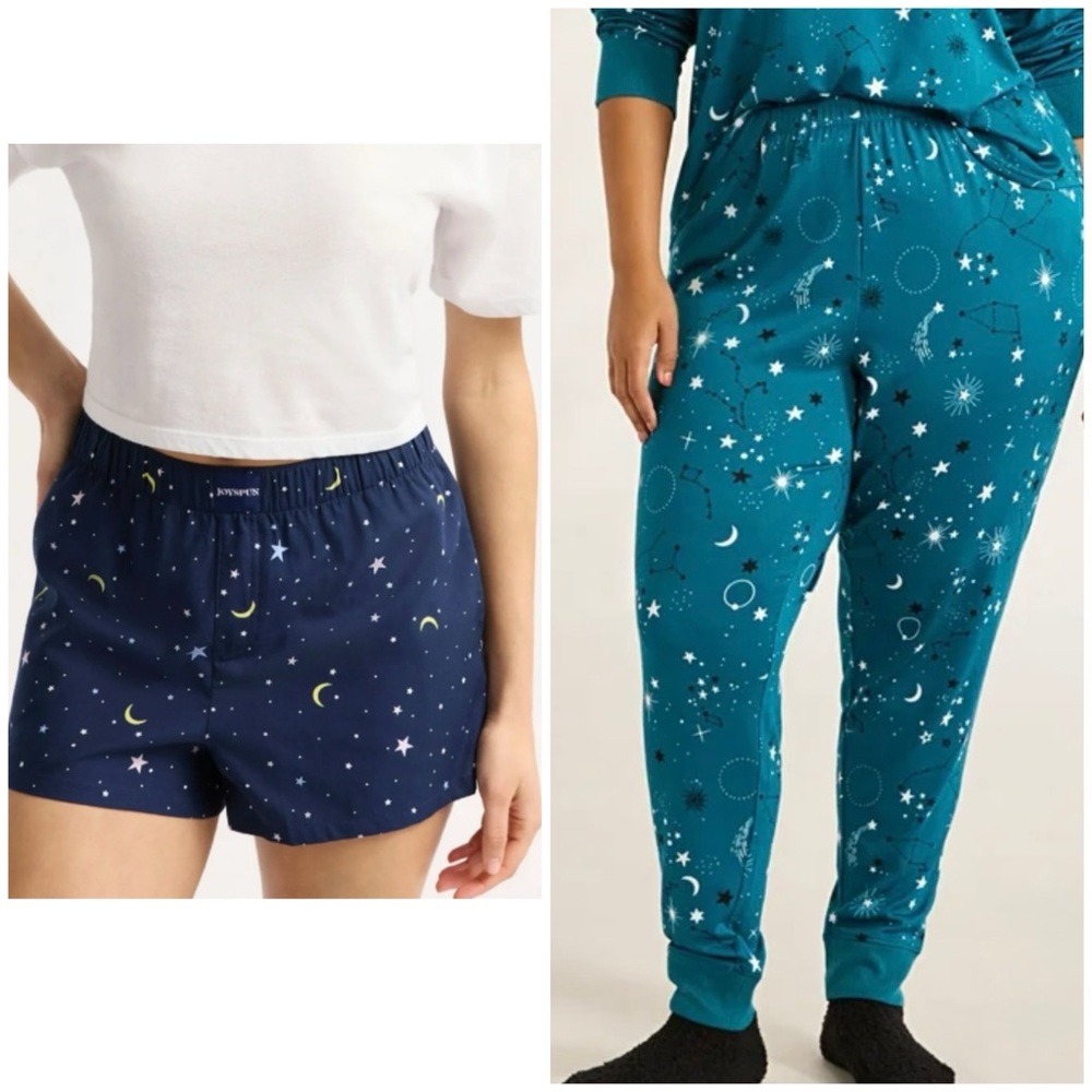 2 Women’s Starry Night Joyspun Pajama Bottoms